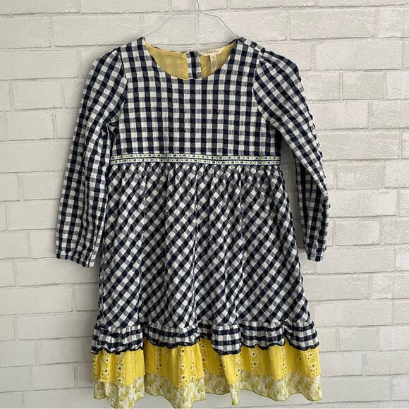 Matilda Jane Enchanted Garden Gingham and Giggles Textured Dress Size 14 - Picture 5 of 15